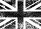 Vintage Union Jack, Great Britain grunge flag, black and white,  illustration.