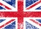 Vintage Union Jack, Great Britain grunge flag,  illustration.