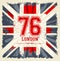 Vintage United Kingdom flag tee print vector design