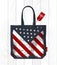 Vintage United States of America flag on eco bag
