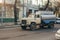 Vintage ussr car with water tank on the street in Ukraine