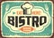 Vintage vector bistro sign design