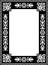 Vintage Vector Book Cover Frame with Flourish Design Elements - Black and White