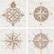 Vintage vector compass rose