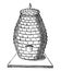 Vintage Vector Drawing or Engraving of Antique Old Style Bee Hive or Beehive Made From Straw