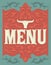Vintage Vector grill - steak - restaurant menu design