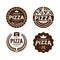 Vintage vector pizza logo, label, badge set