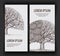 Vintage vector tree. Design template banner ecology, nature, forest