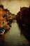 Vintage Venice, view of a canal