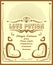 Vintage vertical banner with love potion label