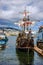 Vintage vessel Santa Maria da Colombo in port of Funchal, Portugal.