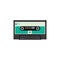 VIntage video tape or music cassette icon flat vector illustration isolated.