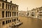 Vintage view of a canal in Venice, Italy