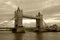 Vintage view of Tower Bridge