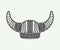 Vintage viking helm in retro style. Monochrome Graphic Art.