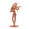 Vintage Violinist silhouette. vector illustration.