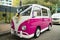 The vintage Volkswagen wedding car