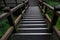 The vintage walkway from wood in taiwan