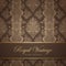 Vintage wallpaper design. Flourish background. Flo