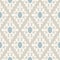 Vintage wallpaper. Modern geometric pattern, inspired by old wallpapers. Nice retro colors - grey beige and calm blue.