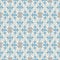 Vintage wallpaper. Modern geometric pattern, inspired by old wallpapers. Nice retro colors - grey beige and calm blue.