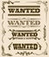 Vintage wanted dead or alive western poster vector frame ornament elements