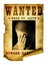 Vintage wanted poster