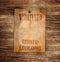 Vintage wanted poster on a wood