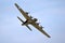Vintage warbird US Air Force Boeing B-17 Flying Fortress WW2 bomber plane perforing at the Sanice Sunset Airshow. Belgium -