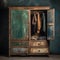 Vintage Wardrobe With Rustic Charm: Elegant Clothing And Rustic Scenes