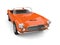 Vintage warm orange convertible cabriolet muscle car