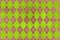 Vintage watercolor lime green and brown diamond pattern.