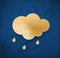 Vintage weather rain cloud icon. Abastract illustration