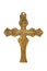 Vintage weathered bronze metal decorative detailed cross