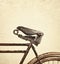 Vintage weathered leather bicycle seat