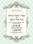 Vintage Wedding invitation border and frame