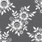 Vintage wedding lace seamless vector pattern set, ornamental repetitive design with flowers and swirls in white on gray background