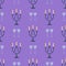 Vintage wedding three armed candle holder seamless pattern candelabra with burning white wax candlesticks vector