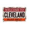 Vintage welcome to rust belt cleveland America Metal Sign - Vector