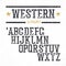 Vintage western alphabet. Stamped serif letters. Grunge style, retro looks