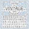 Vintage whiskey font. Handwritten alphabet letters. Decorative Sign painter. Symbols types for labels, wedding cards and