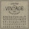 Vintage whiskey font. Handwritten alphabet letters. Decorative Sign painter. Symbols types for labels, wedding cards and