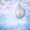 Vintage White Christmas Ball Ornament Over Grunge