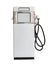 Vintage white fuel pump on white background