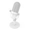 Vintage White Microphone in Clay Style. 3d Rendering