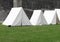 Vintage white military army tents