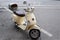 Vintage white VESPA moped