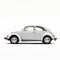 Vintage White Volkswagen Beetle: A Retro Hyper-realistic Still Life