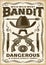 Vintage Wild West Bandit Poster