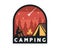 Vintage Wildlife Summer Camp Camping Activities Emblem Badge Illustration